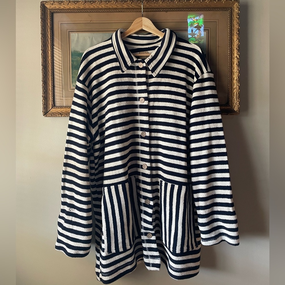 NWT Free People Striped Sweater Jacket